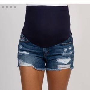 Pink Blush maternity shorts